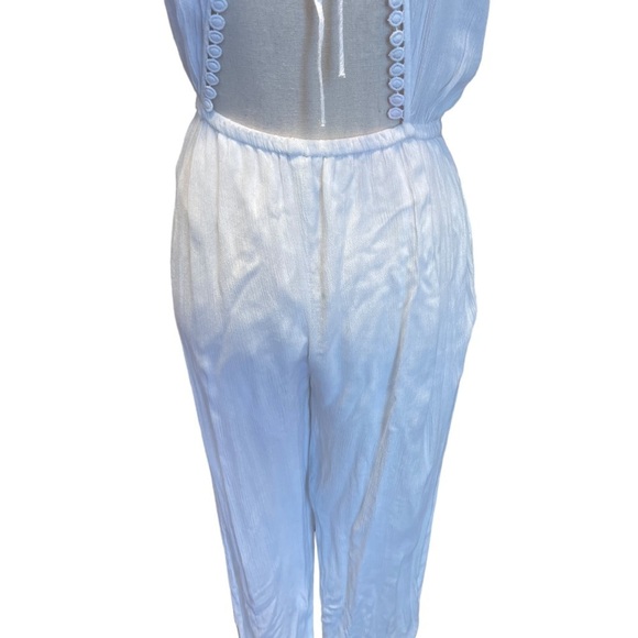 Lovers + Friends White Floral Halter Neck‎ Jumpsuit Womens Small - Picture 10 of 12